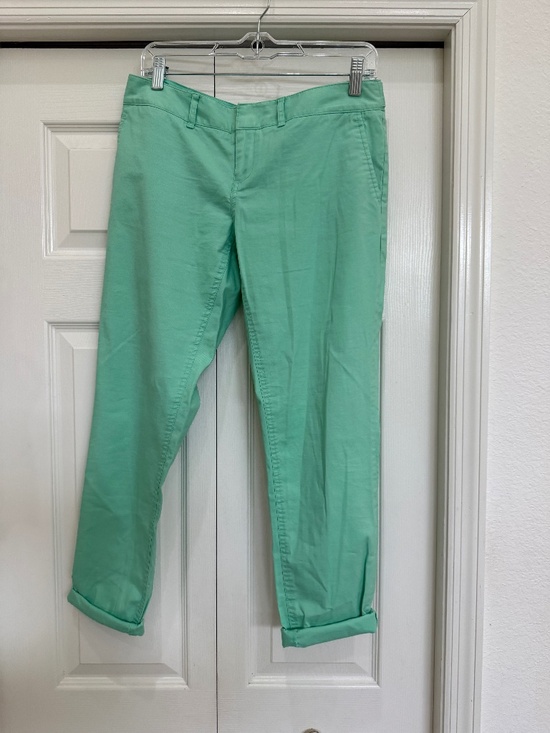 The Limited Pants - The Limited, bright, light green ankle chino pant, size 4